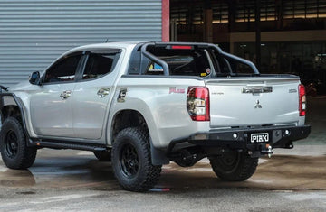Piak Rear Bar with incorporated towbar & side protection Mitsubishi MR Triton - Brixton 4x4 - Buy Online Now!